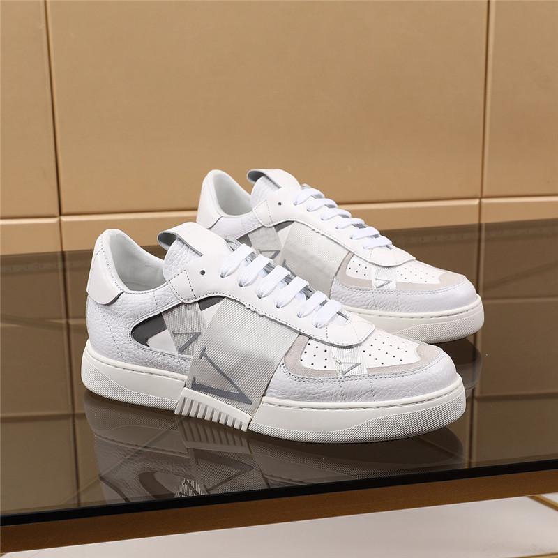 

New Men Casual Shoes Patchwork Trendy Sneakers All-match Stylish Shoes Punk Rivets Low Shoes Genuine Leather Skateboard Trainers, Box