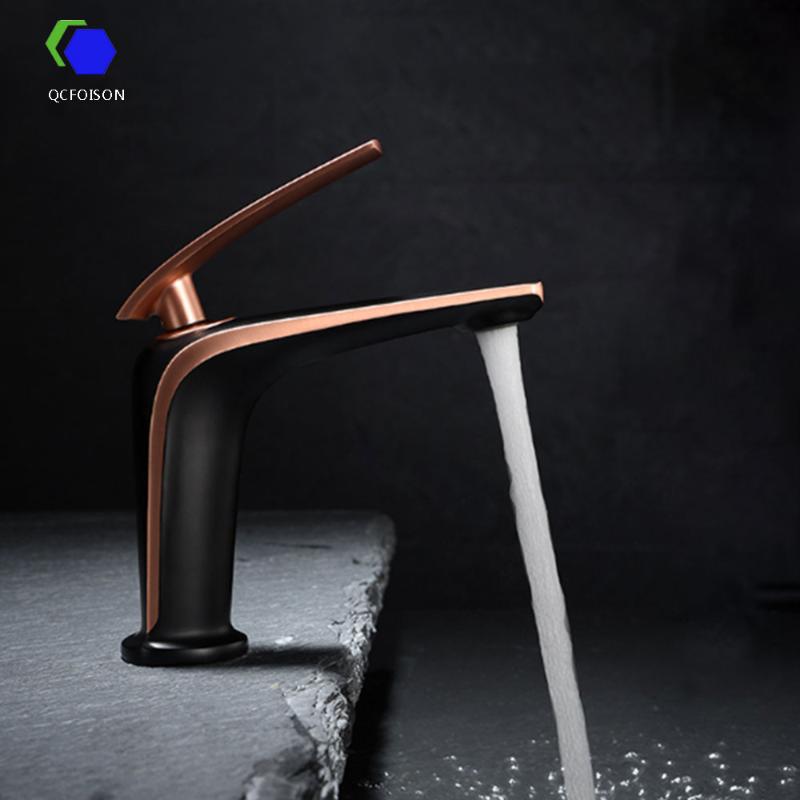 

QCFOISON European style high-grade bathroom basin faucet toilet fashion ceramic chip single hole sink mixer water tap
