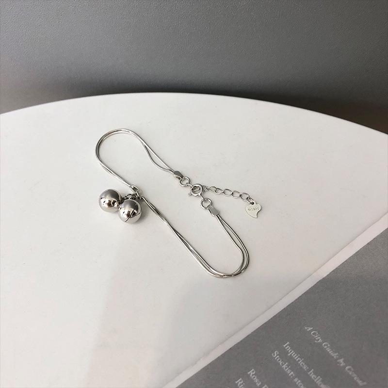 

XINGGE High Street Double Layer Bells Charm Bracelet for Women Exquisite Metal Chain Bracelet Jewelry Gifts Accessories Hot