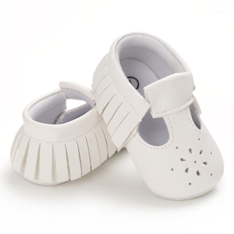 

New Baby Girls First Step Shoes Baby Moccasins Soft Bottom Non-slip Toddler First Walkers Booties Girls Shoes1, White