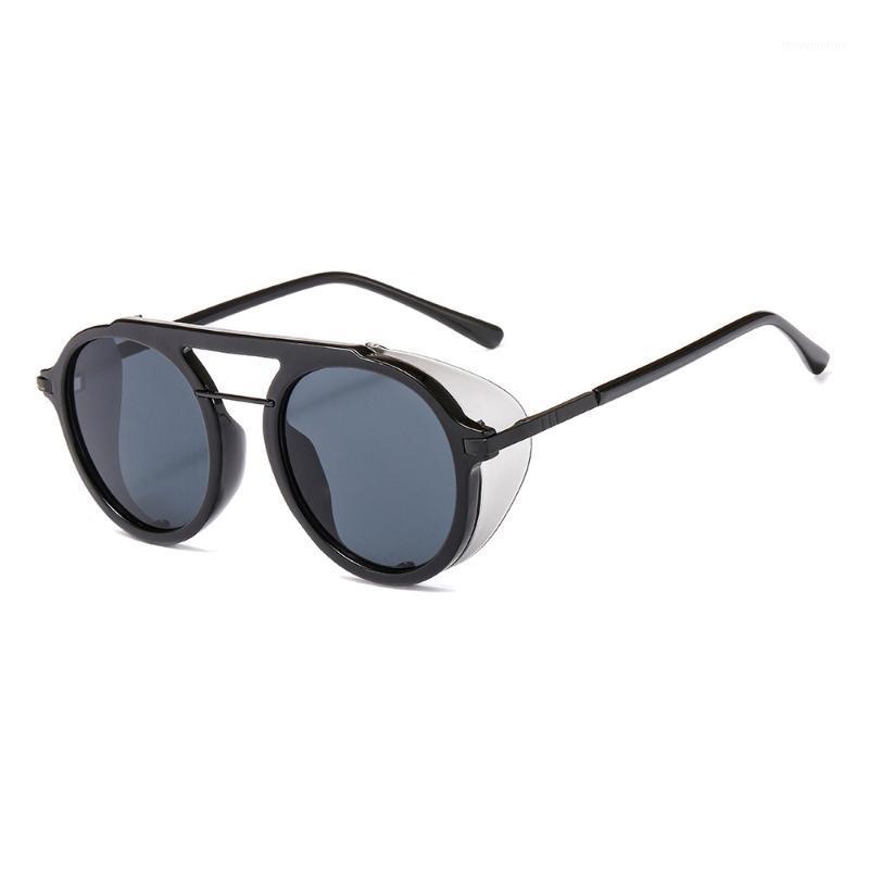 

Eyeglasses Frame Women 2020 Round Vintage Street Joker Sunglasses Plastic Material Lenses UV400 Protection Eyewear1