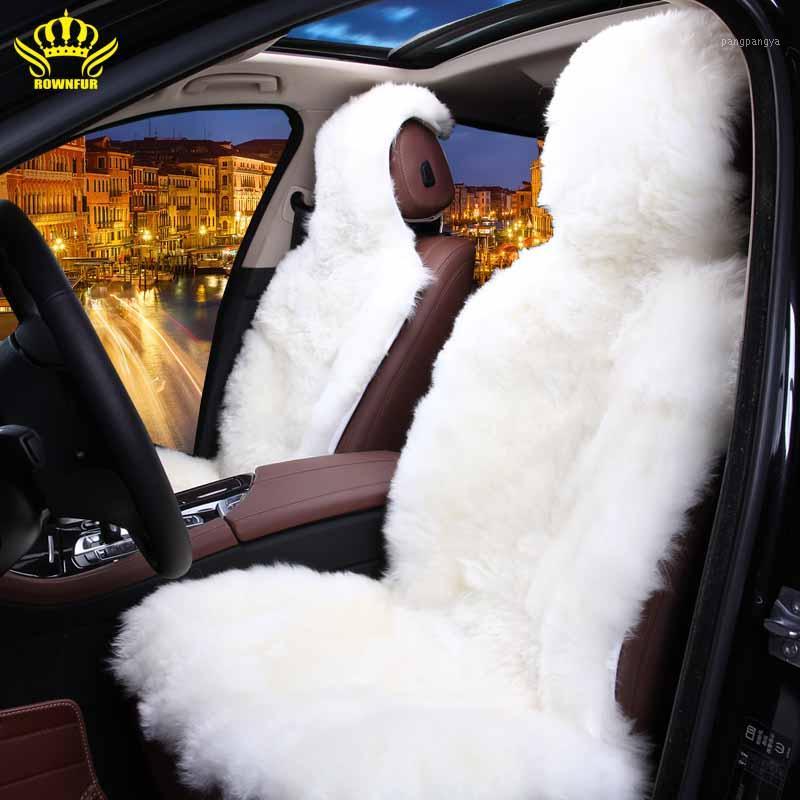 

ROWNFUR 100% Natural Australian sheepskin car seat covers universal size for seat cover accessories automobiles 2020 D025-B1