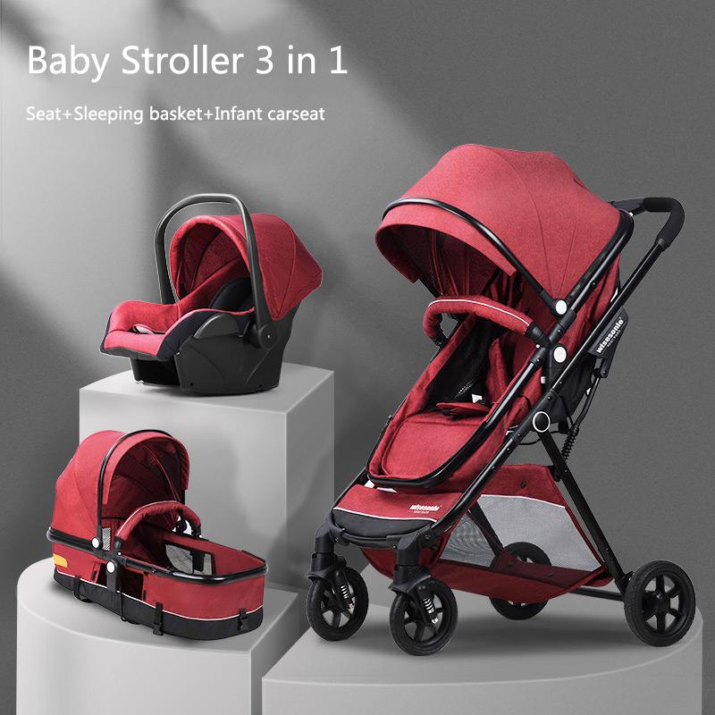 

Big space! 3 in 1 kinderwagen und schlaf korb neugeborenen 2 in 1 baby kinderwagen Europa baby pram ein paket mit auto sitz