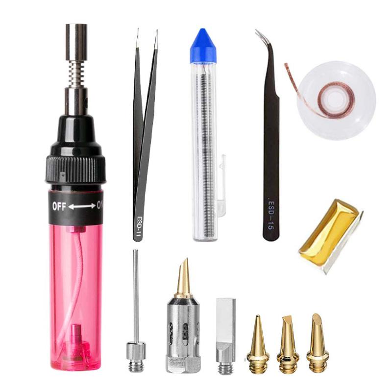 

Mini Cordless Refillable Butane Torch Gas Solder Pen Universal Soldering Iron for Electronic PC Repair Tool