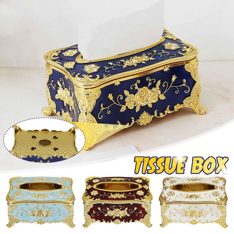 

Acrylic Tissue Box Universal Luxury European Paper Rack Office Table Accessories Home Office KTV Hotel Car Facial Case Holder