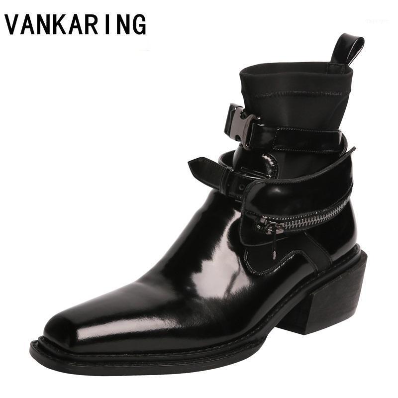 

punk pocket style women's ankle boots 2020 summer autumn fashion boots cow leather women casual shoes ladies trainers footwear1, Black