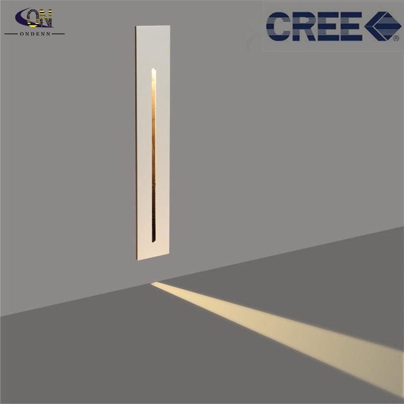 

Waterproof IP65 3W CREE Led Buried Light Recessed Wall Lamps Stair Step Stairway Hallway Corner Floor Lighting PIR Motion Sensor