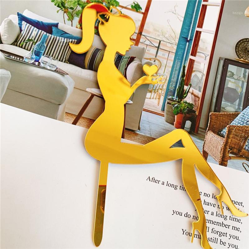 

5PCS High Heel Beautiful Girl Cake Pick Delicate Beautiful Girl Cake Topper Acrylic Decoration1