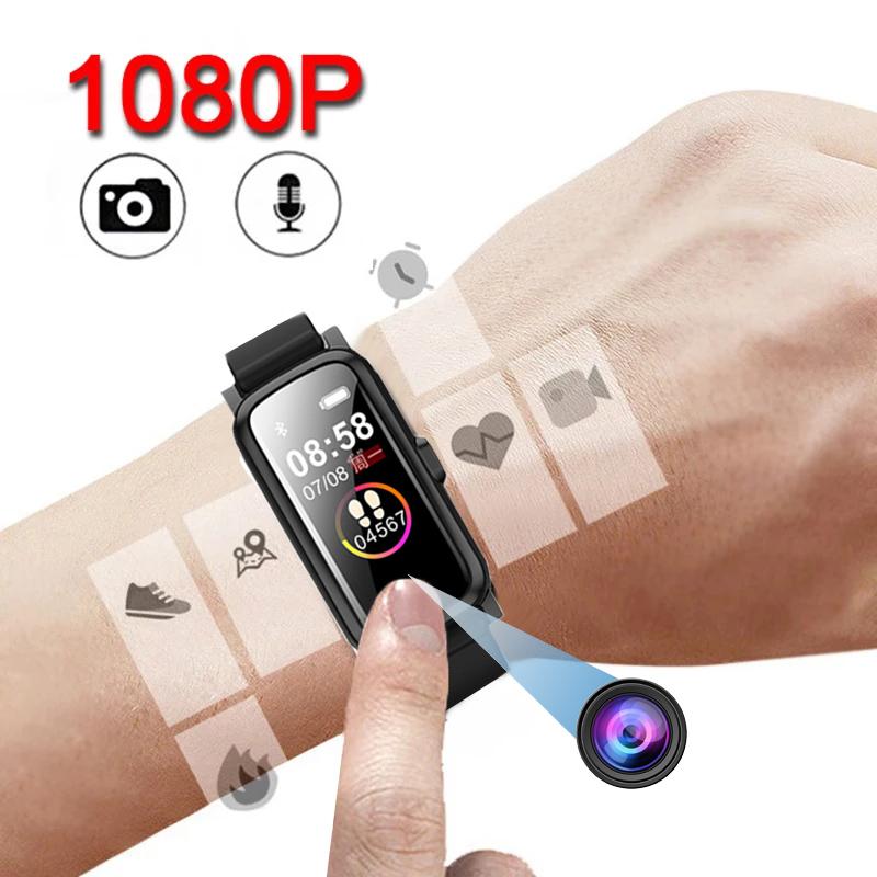 

Awesome IP68 Waterproof Wearable HD Video Camera Watch Recorder Color Smart band Cam Heart Rate Monitor 256GB