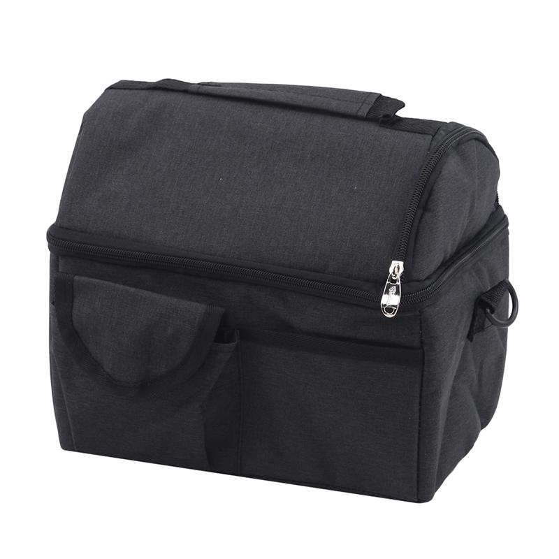 

25x16x22cm 1pcs Baby Diaper Bag Suits For Mom Baby Bottle Holder Mother Mummy Stroller Maternity Nappy Bags, Gray