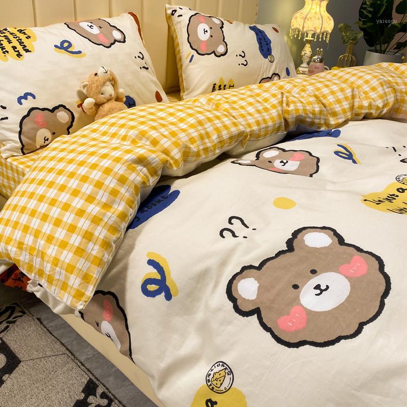

Antarctica four piece cotton 100 cotton quilt cover sheet student single three piece lovely Bedding Set female1, Neil huang