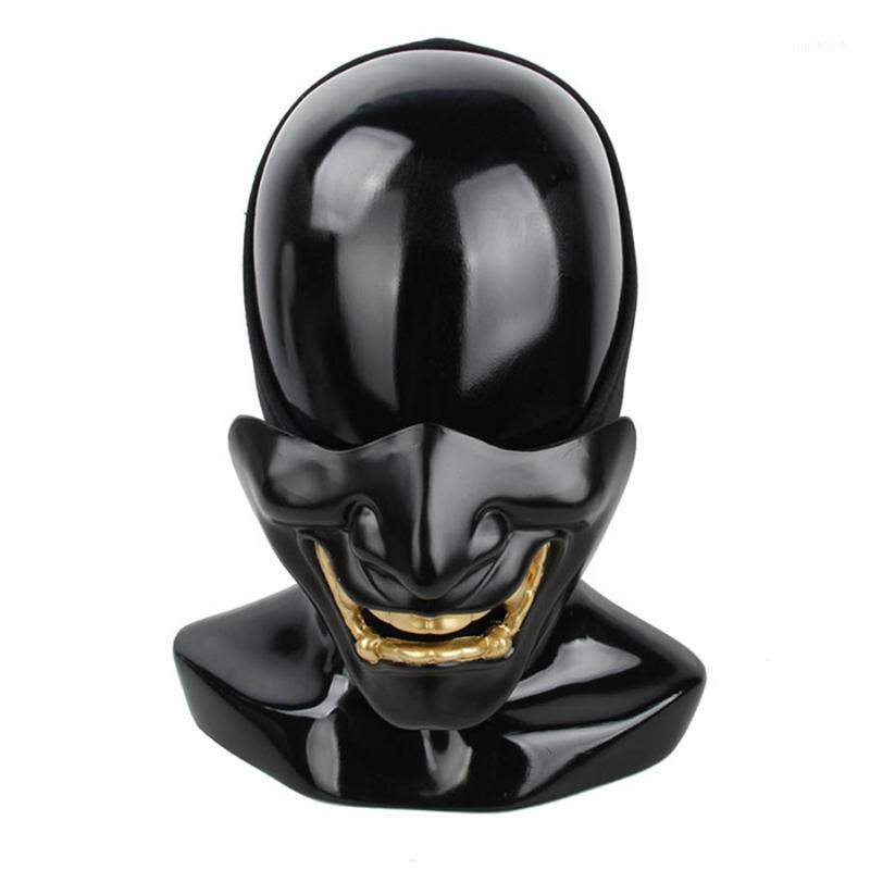 

New Tactical Painball TMC2863 CS Black Half face Samurai Prajna Ma sk for Cosplay1