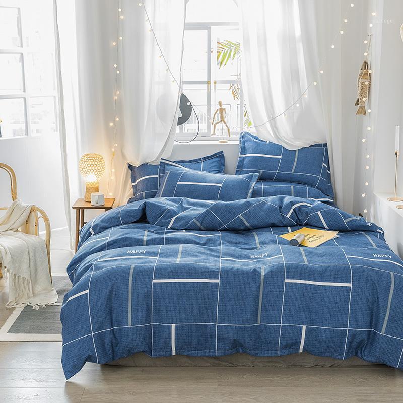 

Denim Double Quilt Bed Sheet People Bedding Quilt Dormitory Sheets One-Piece1