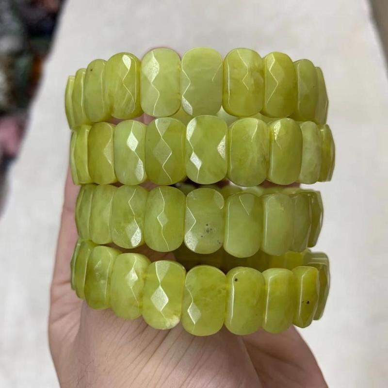 

yellow lemon jades stone beads bracelet natural gem stone jewelry bangle for woman for gift wholesale !