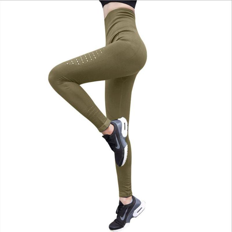 

Women high waist sports leggings hip push yoga pants slim fitness leggins deporte mujer sport pants women outdoor running, Black