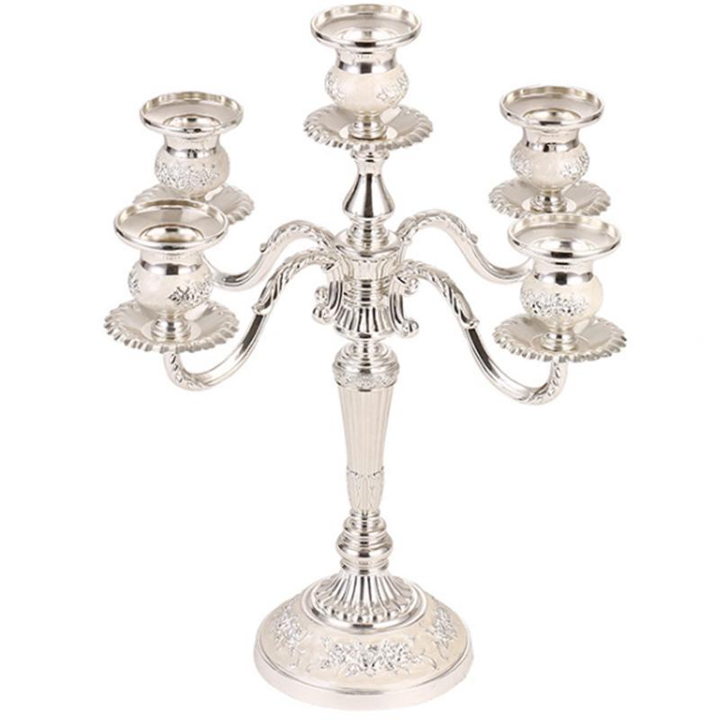 

Candlestick European Style Candle Light Dinner Props Retro Rotating Table Decoration