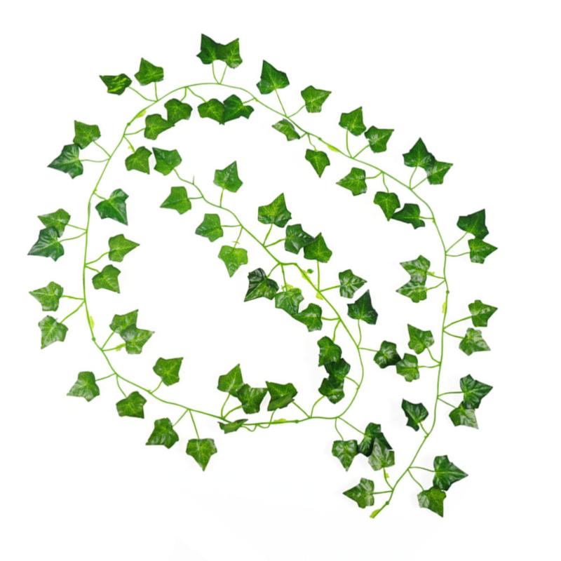 

12pcs Artificial Wall Hanging Ivy Vine Foliage Leaf Garland Plants Decor Flowers Home Decor - Boston Ivy Leaf, Green
