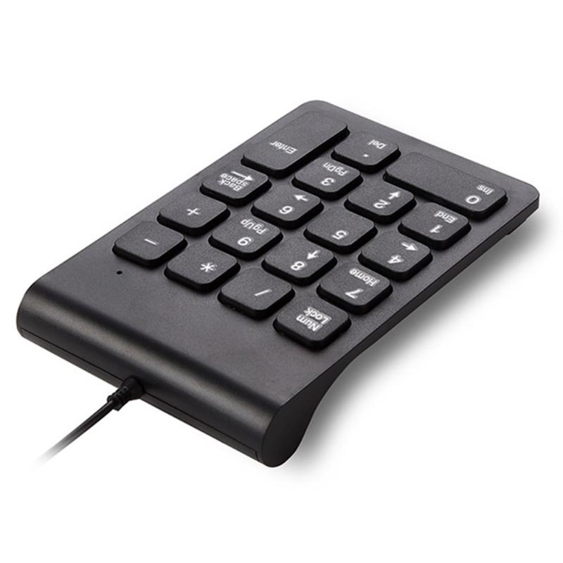

wired game keyboard Portable 18 Keys USB Wired Mini Digital Keyboard Number Numeric Keypad for Accounting Desktop Laptop