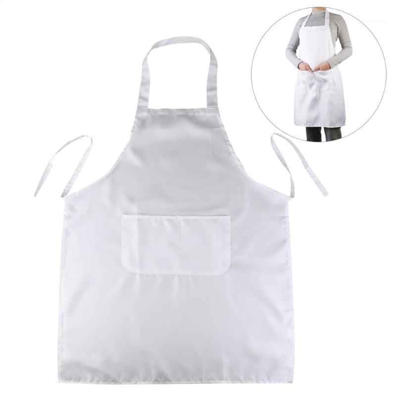 

ULTNICE Halter-neck Style Sleeveless Kitchen Cooking Apron with Pocket (White)1