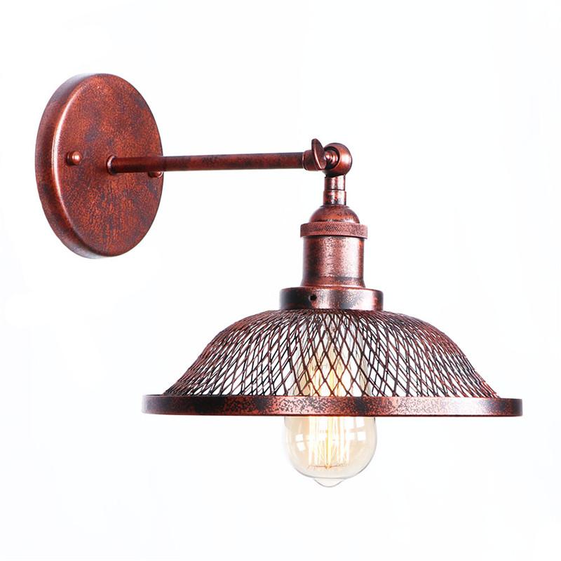 

American Retro Adjust Bedside Wall Lamp Edison Loft Iron Net Wall Sconce Industrial Vintage LED Light Lamparas Pared