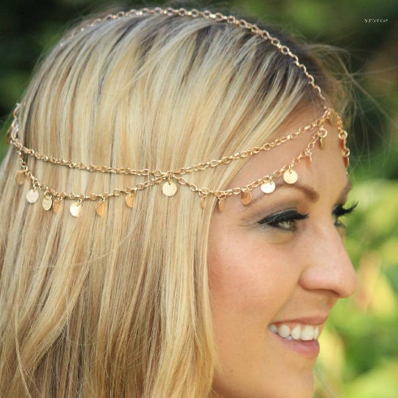 

Women's Tassel Head Chain Jewelry Forehead Dance Headpiece Hair Jewelry Band Chains Hair Accessory Wedding accessories1
