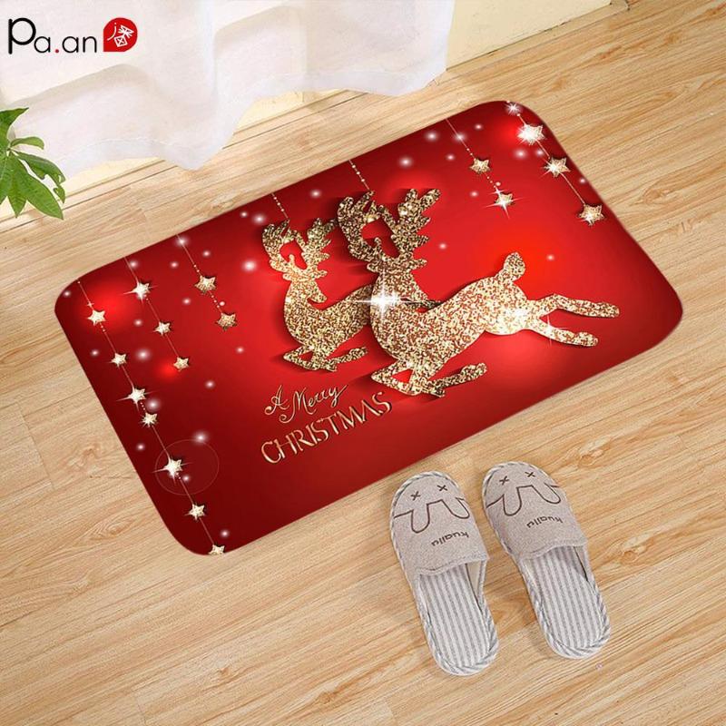 

Christmas Decor For Home Flannel Carpet Rug Bathroom Doormat Merry Christmas Decor 2021 Navidad Xmas Party Happy New Year