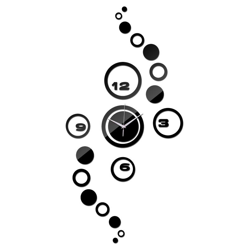 

hot sale home decoration acrylic mirror clocks safe modern design new Needle wall clock quartz watch sticker