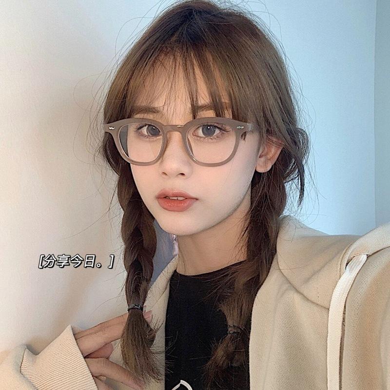 

LNFCXI Fashion Square Women Optical Glasses Frame Clear Anti-Blu-Ray Eyewear Vintage Nail Eyeglasses Frame Men Computer Glasses
