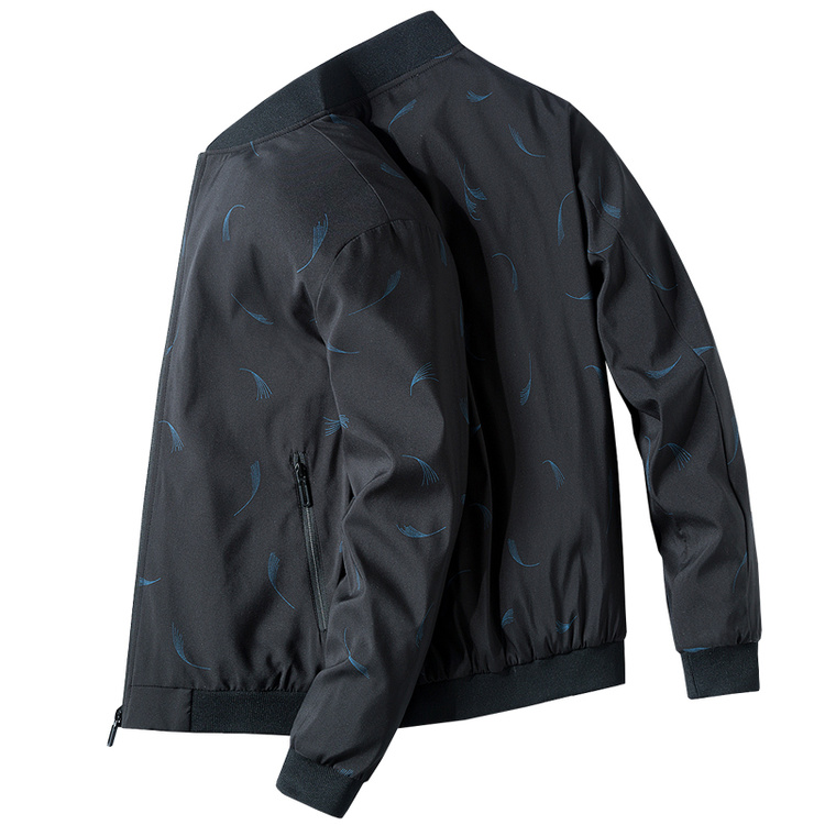

Black Baseball Male Winter Jacket Casual Slim V Neck Sreetwear Jackets Men Print Zipper Pocket Bomber Men's Jacket Plus Size 5XL