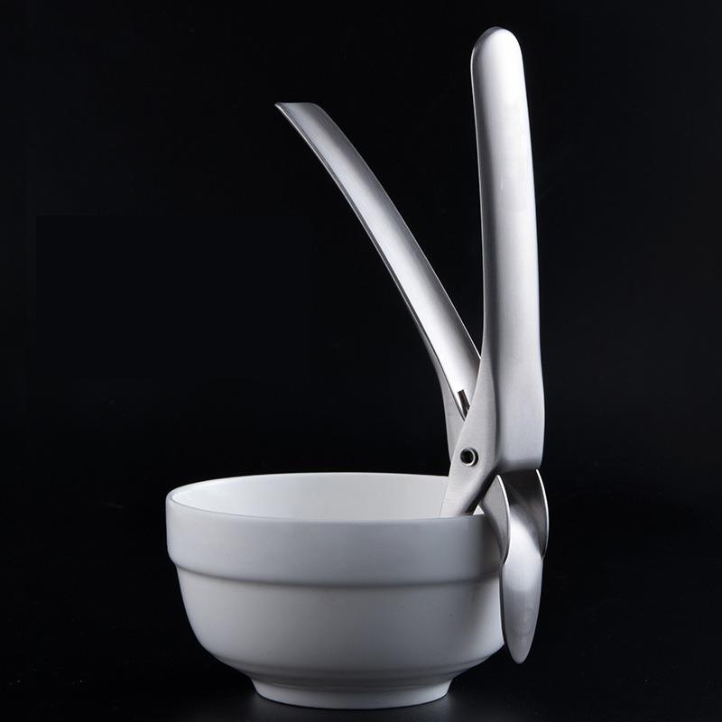 

304 stainless steel Mount Tai anti-ironing clip anti-slip tray holder dish clamp kitchen small tools to take the bowl tray