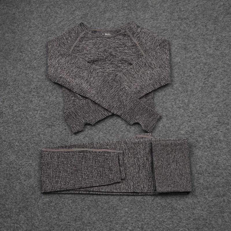 

2pcs Seamless Women Gym set Sports High Waist Leggings Fitness Bra Shorts Workout Clothes Yoga Set Gym Clothing Sportswear Suits, Top shorts gray