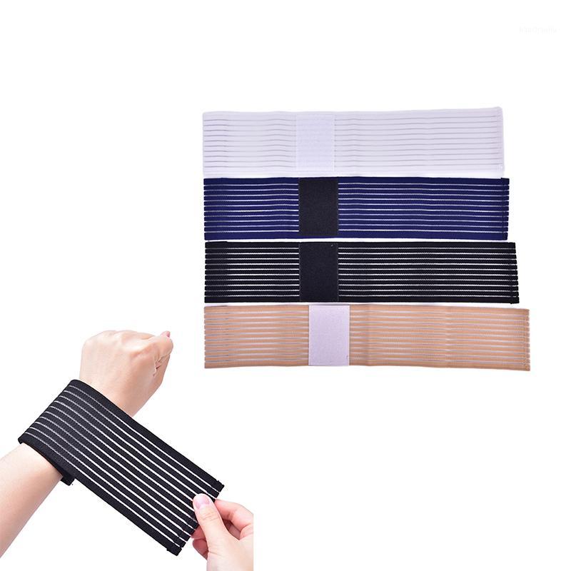 

1pc Spandex Sport Bandage Wristband hand Gym Support Wrist Brace Wrap Tennis Cotton Weat Band Fitness1, White