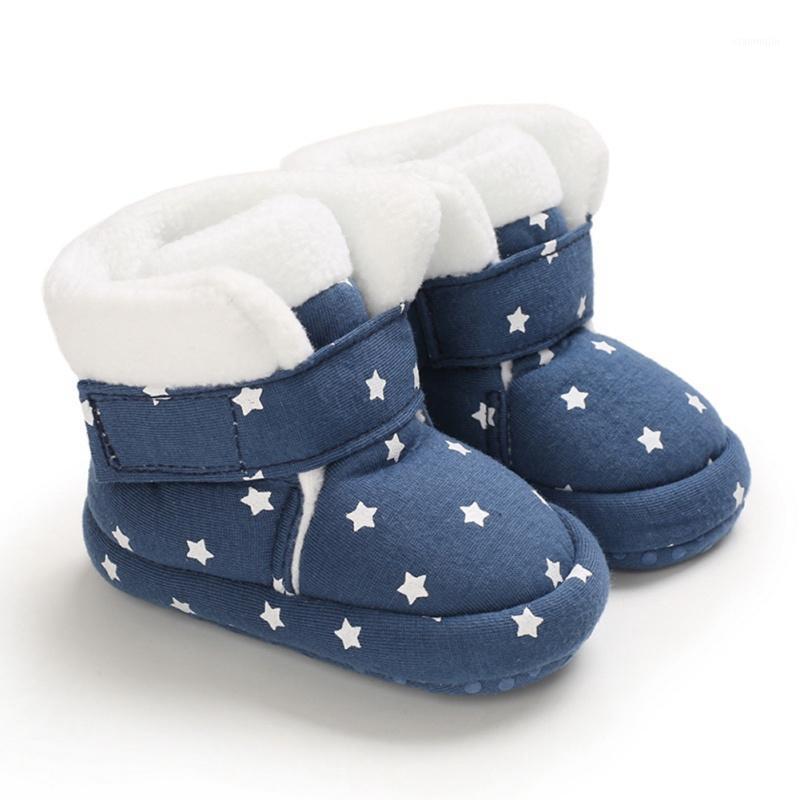 

Baby Girls Shoes Winter Plus Velvet Cute Star Soft Sole Winter Bootie Shoes Warm Boot -18M 2020#21, Black
