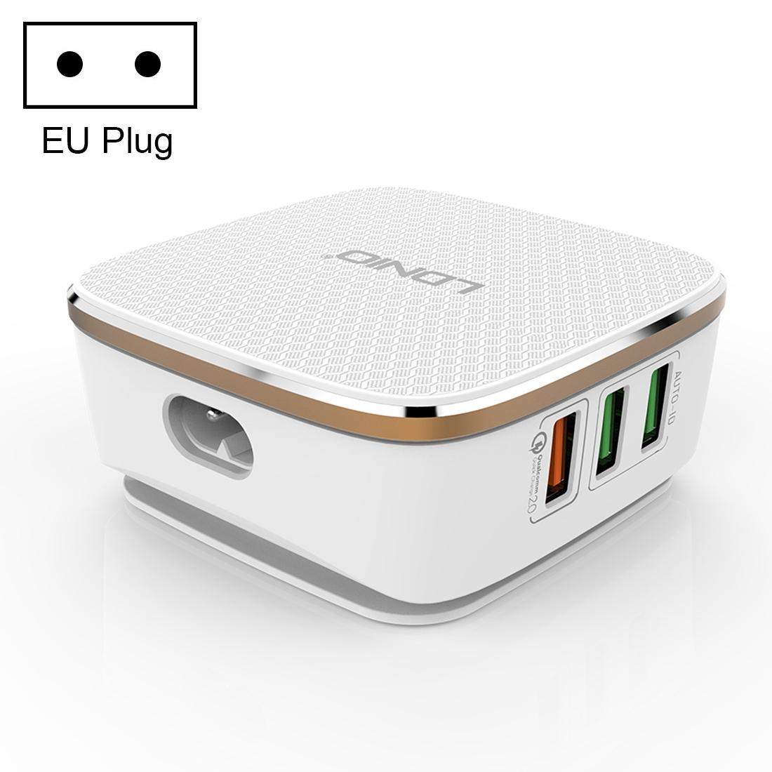 

LDNIO A6704 QC20 USB 5 USB Interfaces Travel Charger Mobile Phone Charger Cable Length 15m EU Plug