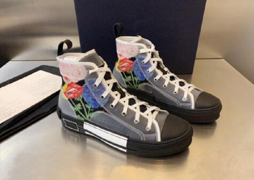 

2021 new limited canvas shoes edition custom printed lovers canvas shoes high shoes with original packaging box delivery 34-46