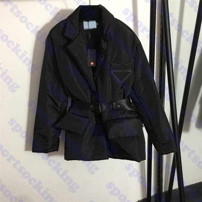 

Black Cotton Jacket Womens Outerwear Brand Logo Women Coat Clothing Long Sleeve Lapel Coats For Female, 20215534