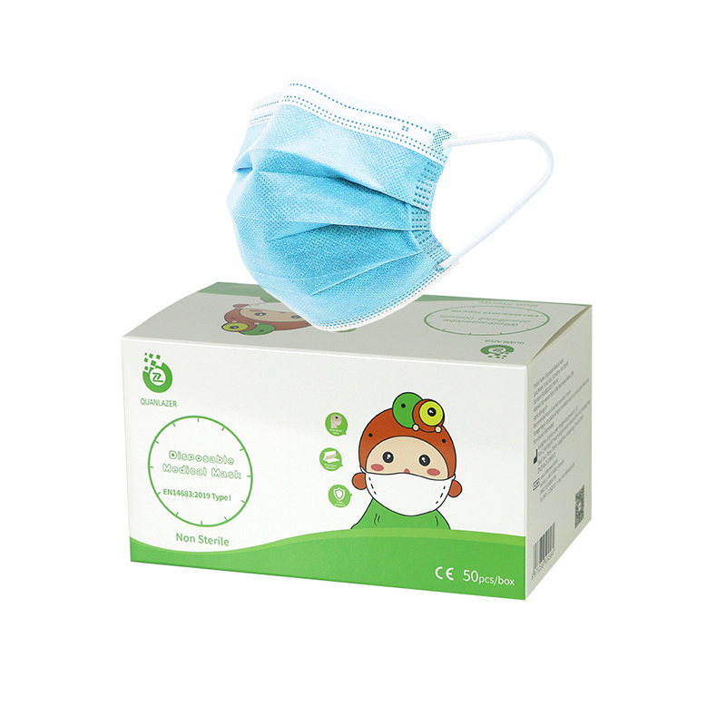 

Disposable Mask Blue Elastic Earrings 3-layer Breathable Dust-proof Air Pollution-proof Adult Child Mask Party Mask