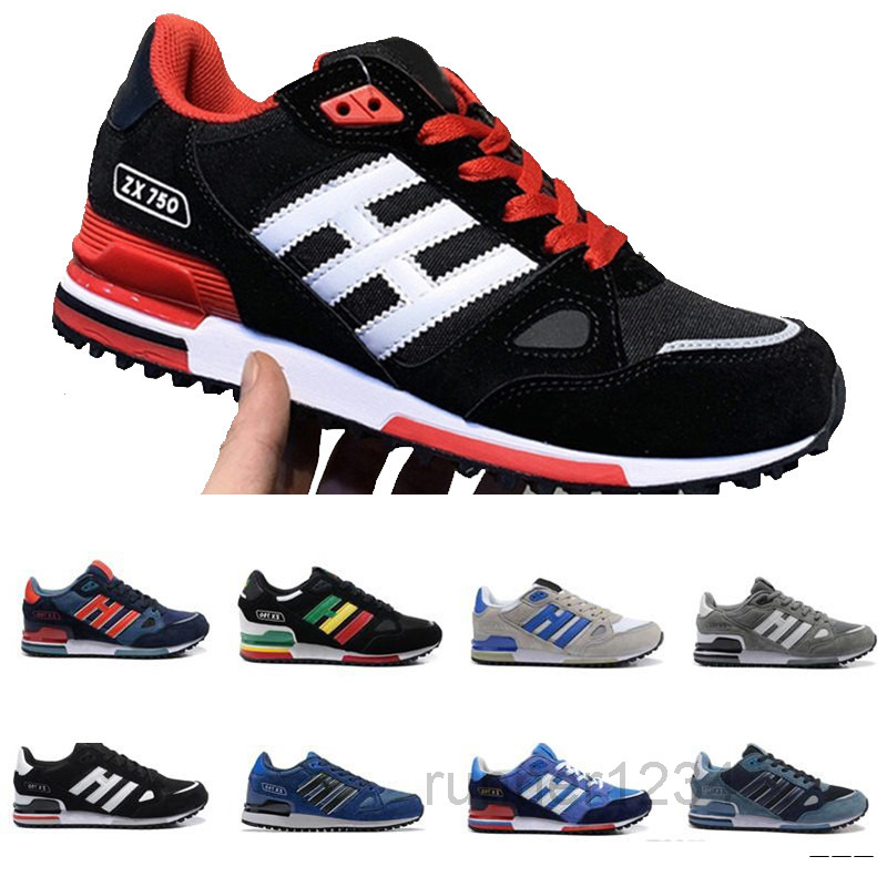 

2021 men shoes Originals ZX750 Bluebird Dark Slate Sneakers zx 750 Men Women Black Red Green Casual Shoes Size 36-44 gh5d, Color 03