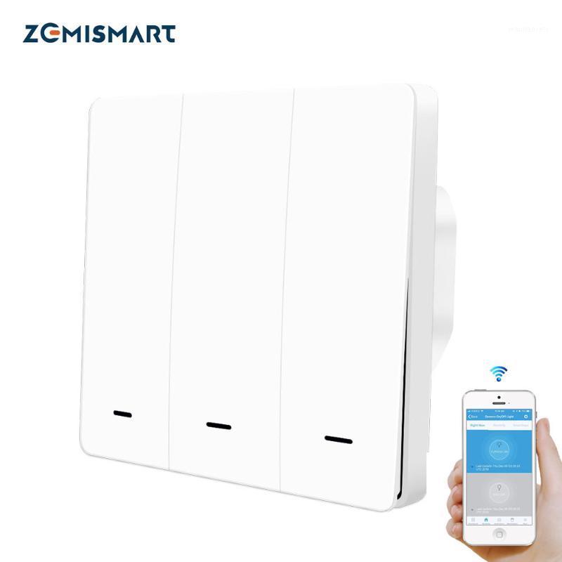 

Zemismart Zigbee 3.0 EU Push Switches One Gang Wall Light Switch Compatible with SmartThing Hub APP Phone1