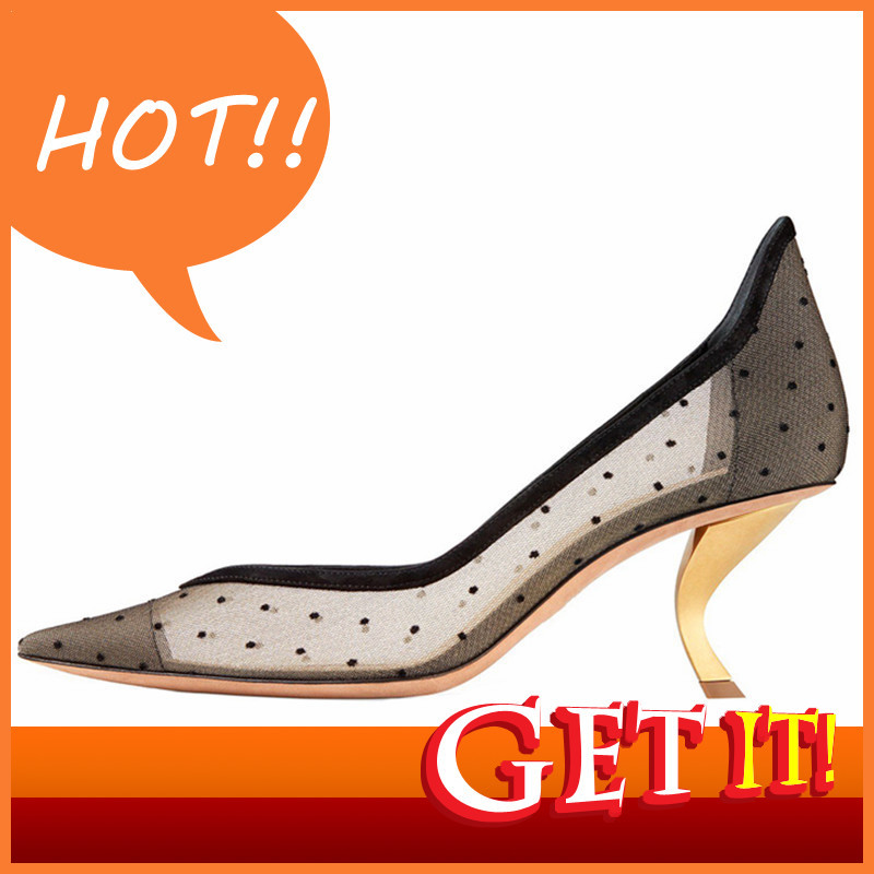 

Odd Leap Women Pointed Finger Malha Dressed As Sexy Bride 6 Cm High Stiletto Leaps Ladies Zapatos Mujer Shoes 884e, Black