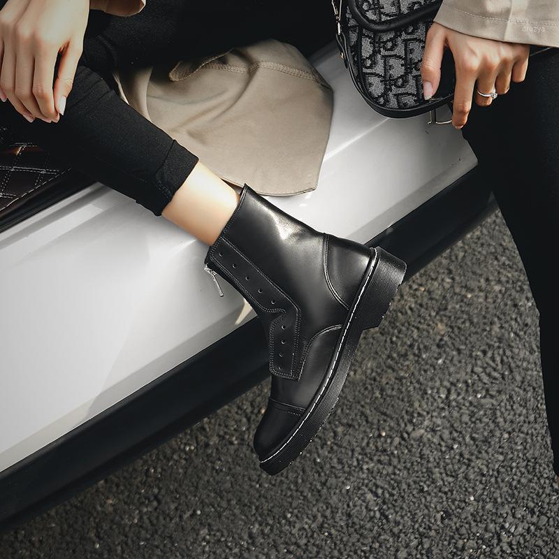 

women ankle boots chaussure low heels pumps booties plus size PU leather gladiator matin shoes woman zapatos mujer sapato D19931, Black