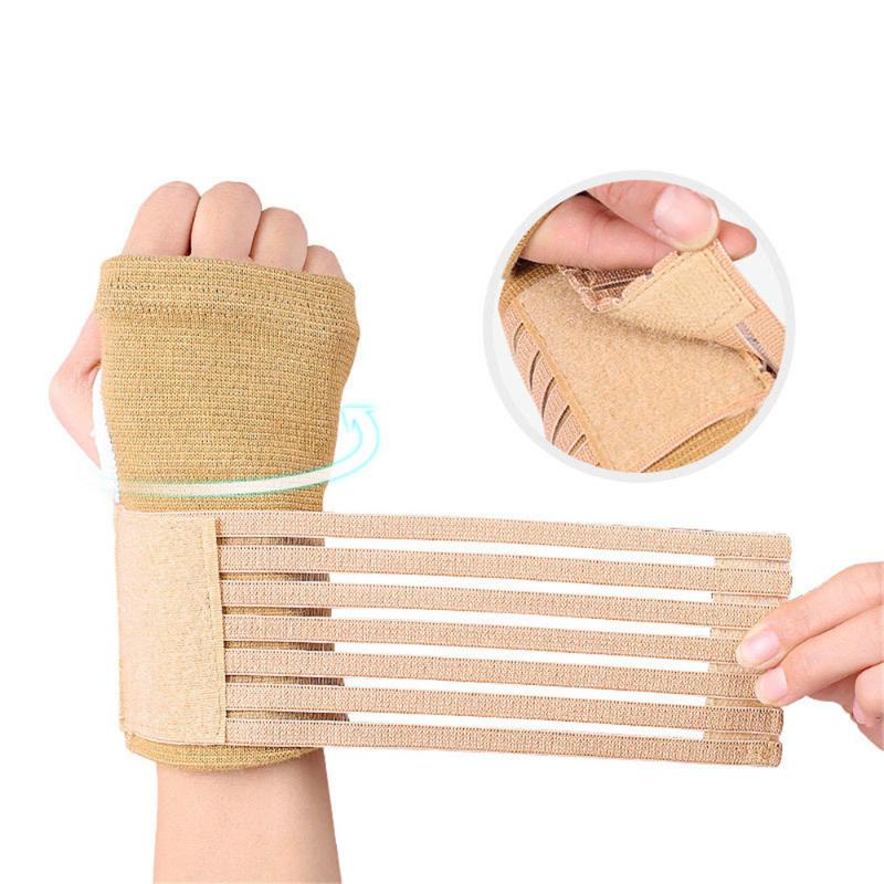 

1 Pair Adjustable Wrist Bandage Support Sportswear Arthritis Band Belt Outdoor Wrap Protector Carpal Tunnel Hand Brace Accessory, As show