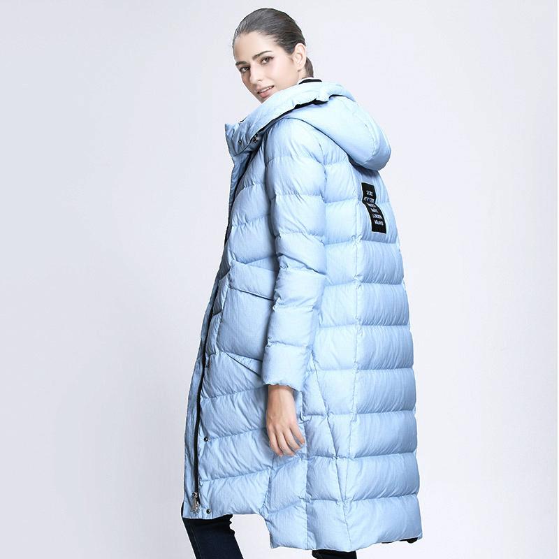 

New female money down jacket female in winter long printing fashionable eiderdown outerwear coat, Beige