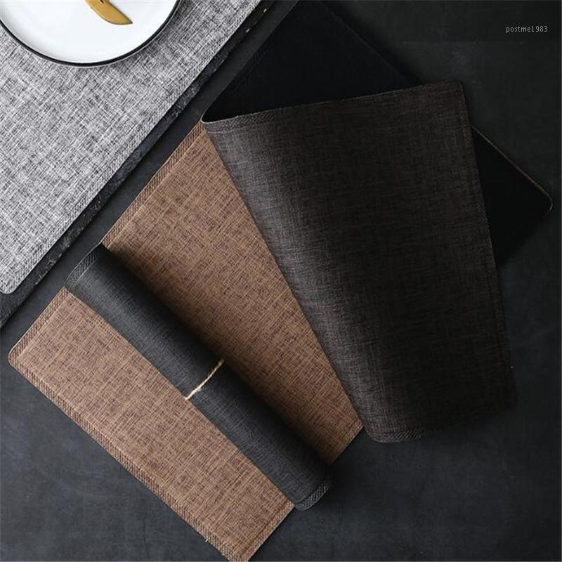 

Heat Insulation Pad Mat Decorative Coffee Coasters PU Leather Placemat Simple Style Table Mat Waterproof Pad Slip-resistant1