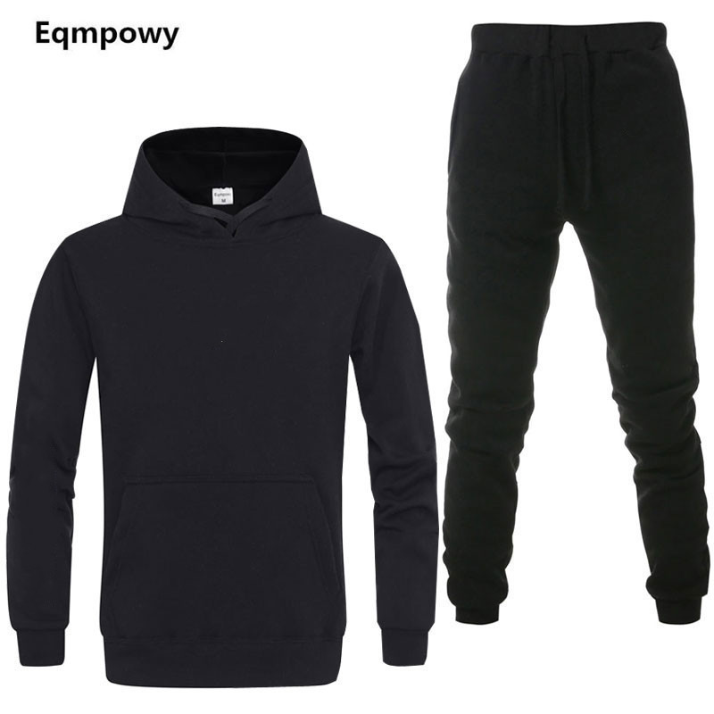 

Men's Tracksuit 2 sets of new fashion jacket sportswear men's sweatpants hoodies spring and autumn brand hoodies pants, Light grey