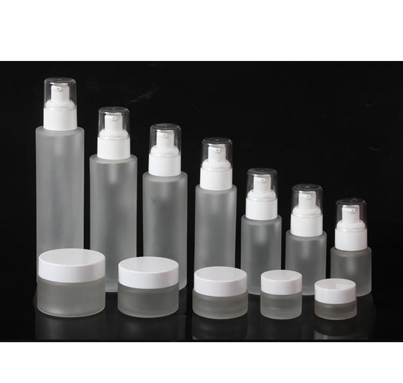 

20ml 30ml 40ml 60ml 80ml 100ml 120ml Frosted Glass Cosmetic Lotion Pump Bottle Refillable Liquid Perfume S wmtgeY powerstore2012