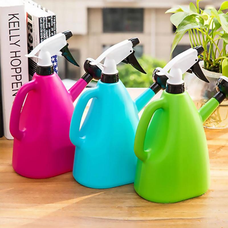 

Dual-Purpose Water Spray Plastic Pot 1L Hand-Pressed Household Bottle Nozzle Watering Kettle For Garden Supply, Green