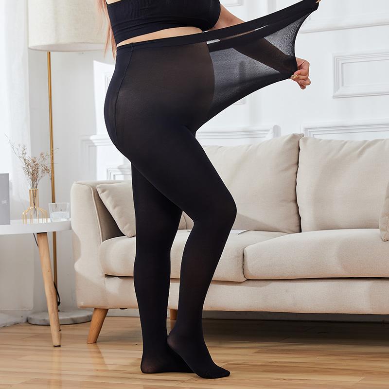 

2020 New Women Tights Plus Size 120D Autumn Winter Warm Pantyhose Large Size High Waist Female 80D Stretchy Slim Velvet Tights, 80dblack