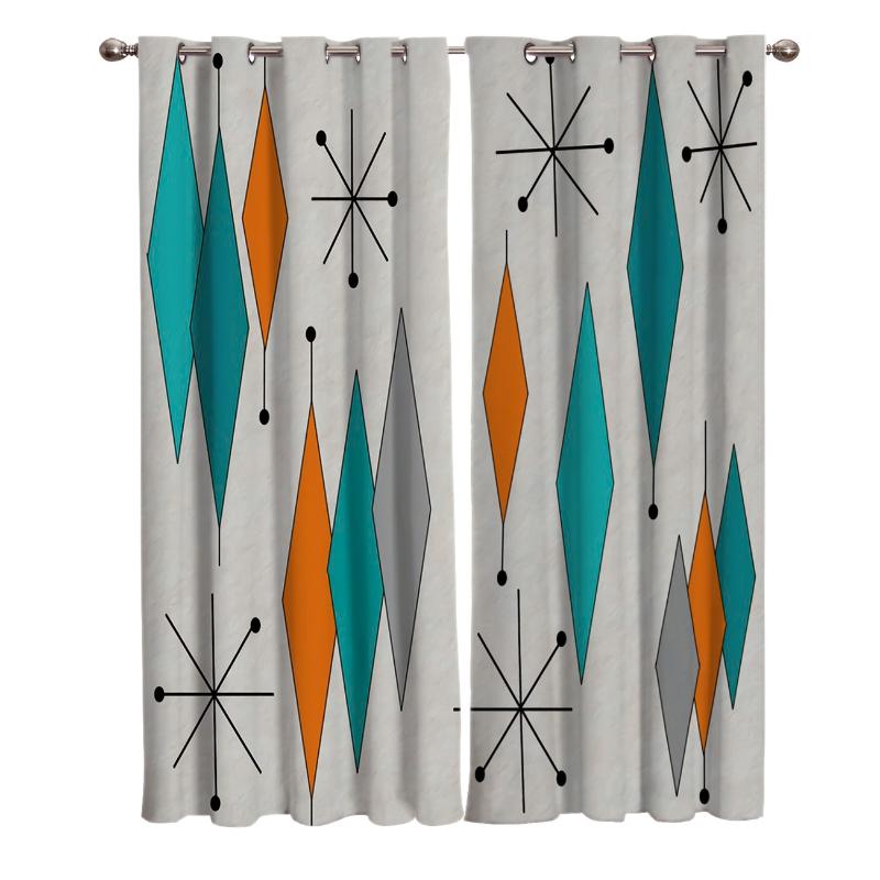 

Medieval Retro Geometry Window Treatments Curtains Valance Living Room Curtains Bedroom Kitchen Curtain Kids Room Home Decor, Zza00142