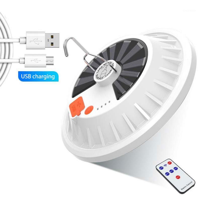 

60/120LED Portable Lantern Outdoor Camping Lamp Rechargeable LED Bulb Lamp Remote Control Solar Charge Emergency Night Market1